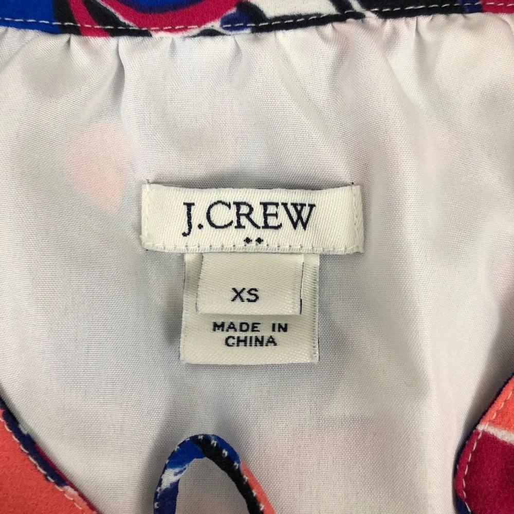 J. Crew Lace-up printed dress